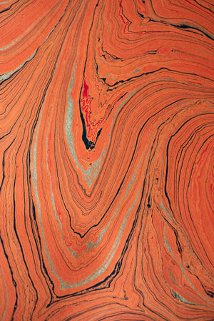 Hand Marbled Gift Wrap Sheets - Woodstock