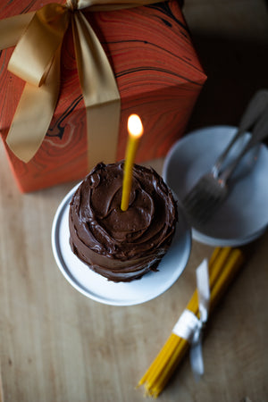 Tall Skinny Birthday Taper Candles - Color: Bittersweet - 12 ct