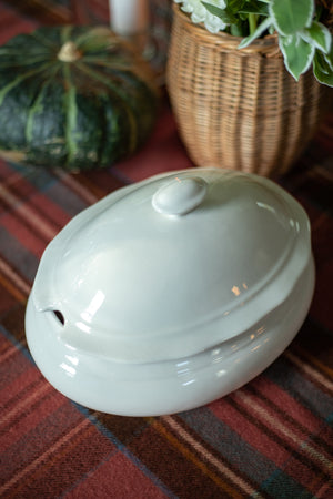 Vintage White Soup Tureen