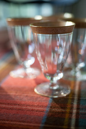 Antique Gold-Rimmed Glassware - Set of 6