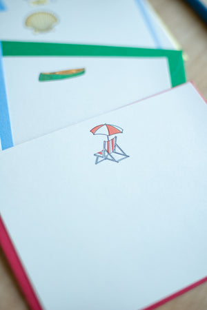 New England Summer Letterpress Notecard Set - Box of 10 Designs