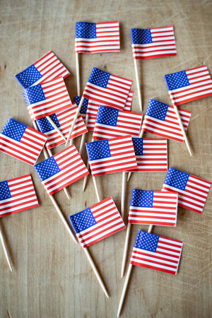 Celebration Picks - U.S. Flag - Pack of 20