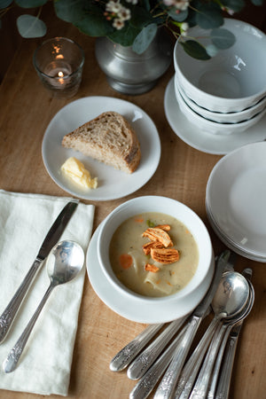 Vintage Silver Soup Spoons and Knives - Set of 6