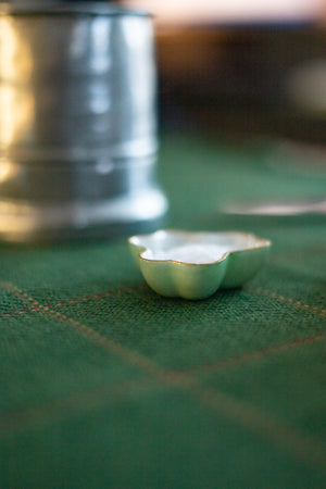 Antique Shamrock Salt Cellar