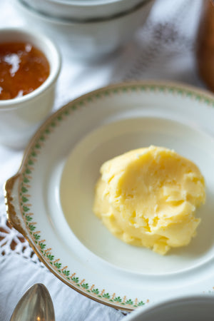 Antique Round Butter Dish with Domed Lid