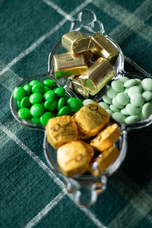 Vintage Quatrefoil (4-Leaf Clover) Glass Dish