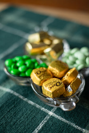 Vintage Quatrefoil (4-Leaf Clover) Glass Dish