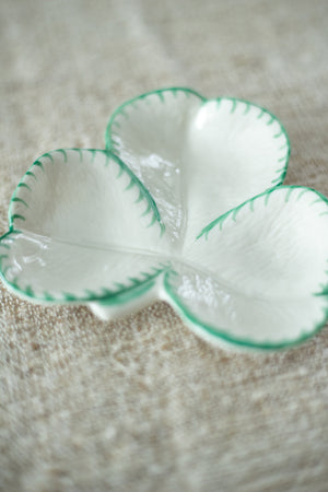 Vintage Shamrock Shaped Trinket Dish