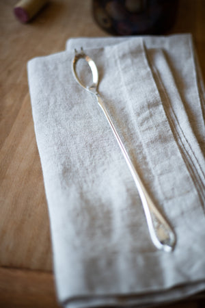 Antique Silver Olive Spoon
