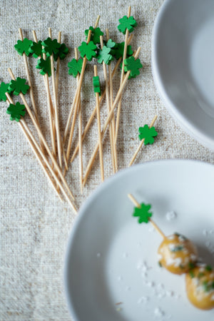 Shamrock Party Picks - Set of 20