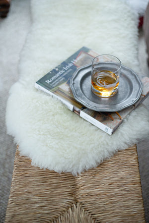 White Sheepskin Throw