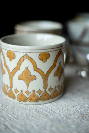 Hand-painted Stoneware Mugs - Set of 4