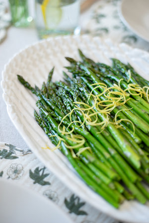 Vintage White Asparagus Platter
