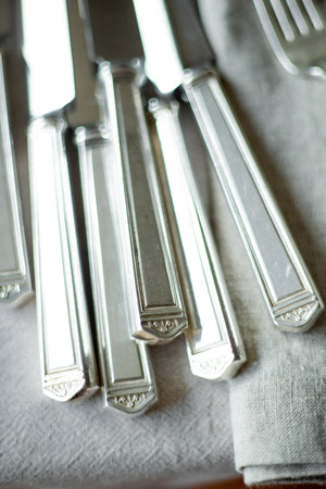 Vintage Silver Knives, Salad Forks, Dinner Forks - Service for 6