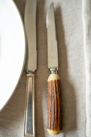 Vintage Antler-Handled Steak Knives - Set of 6