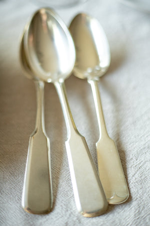 Antique Classic Silver Serving Spoons - Set of 3
