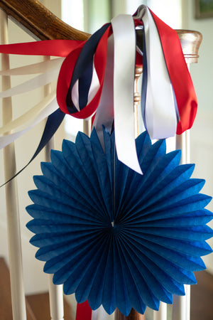 Red, White, and Blue Paper Fans - Set of 3