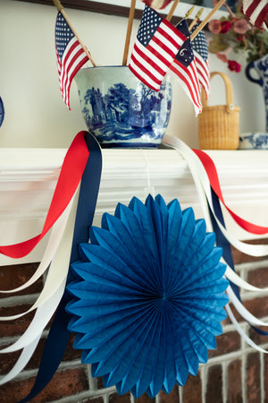 Red, White, and Blue Paper Fans - Set of 3