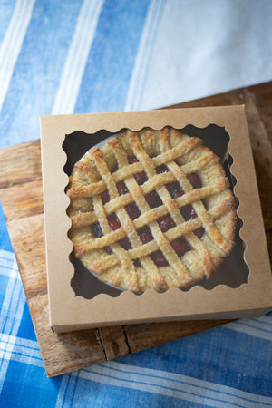 Small Kraft Pie Box with Window - Set of 3
