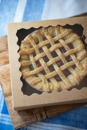 Small Kraft Pie Box with Window - Set of 3