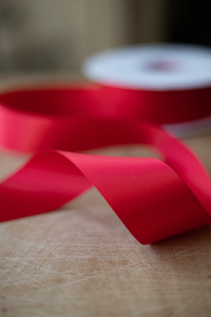 Double-Faced Satin Ribbon - 1 1/2" x 50 yds - Cherry Red