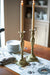 Vintage Pair Aged Brass Candlesticks - no. 2