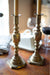 Vintage Pair Aged Brass Candlesticks - no. 3