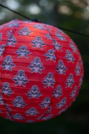 Red, White, and Blue Hanging Paper Lanterns - Set of 3