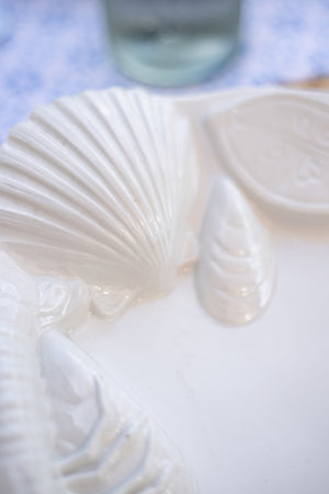 Vintage Large White Seafood Platter