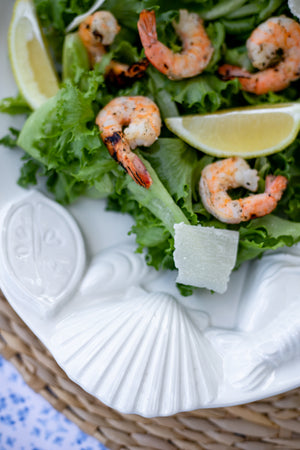 Vintage Large White Seafood Platter