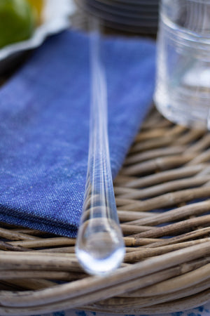 Vintage Clear Glass Stir Sticks Set