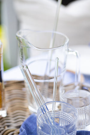 Vintage Clear Glass Stir Sticks Set