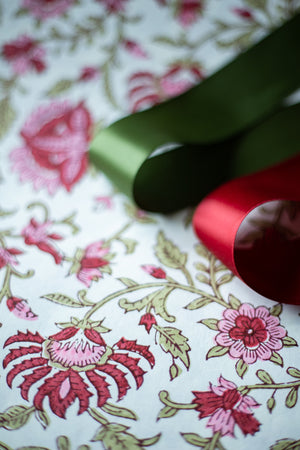 Hand Block Printed Gift Wrap Sheets - Concord