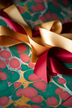 Hand Marbled Gift Wrap Sheets - Marblehead