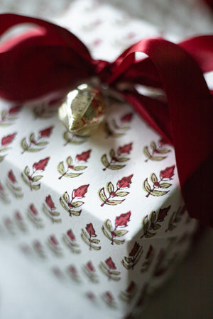 Hand Block Printed Gift Wrap Sheets - Beacon Hill