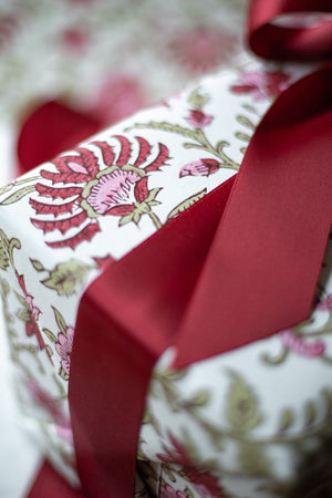 Hand Block Printed Gift Wrap Sheets - Concord