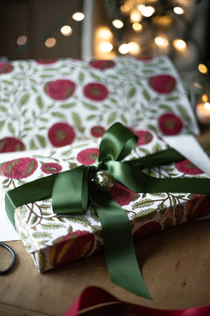 Hand Block Printed Gift Wrap Sheets - Newport
