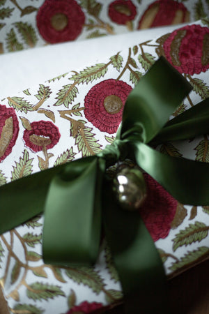 Hand Block Printed Gift Wrap Sheets - Newport