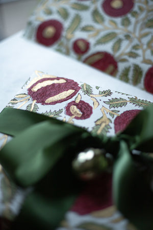 Hand Block Printed Gift Wrap Sheets - Newport