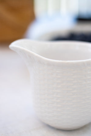 Vintage Nantucket Basket Weave Creamer/Small Pitcher