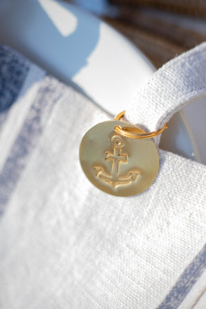Brass Anchor Keychain/Tag