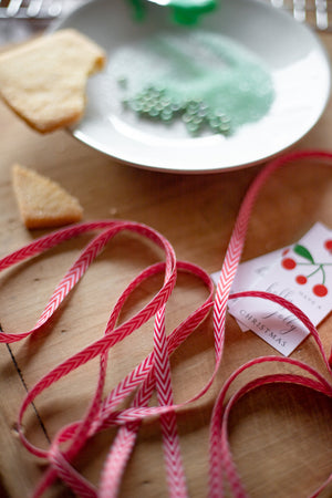 Red Christmas Cookie Box Set of 3 with Dividers