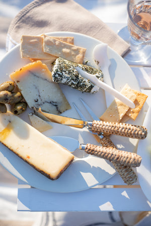 Rattan Cheese Knives - Set of 3