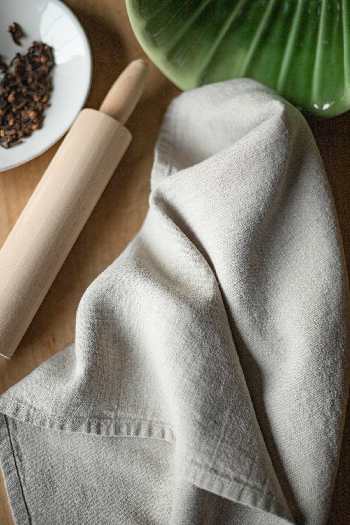 Natural Linen Kitchen Towel - Wonderful Life Farm