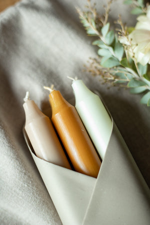 European 12" Autumn Taper Candles - Set of 6