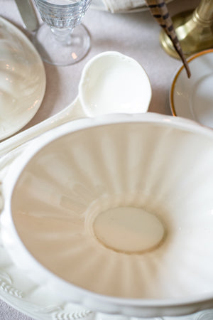 Antique Ironstone Soup Tureen Set - 4 pc