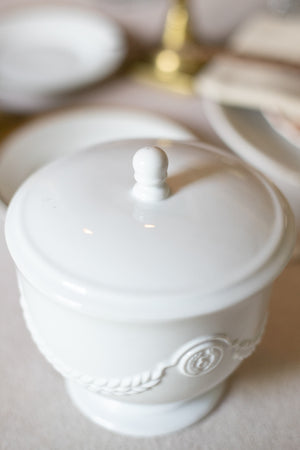 Vintage Small Neoclassical Serving Bowl with Lid