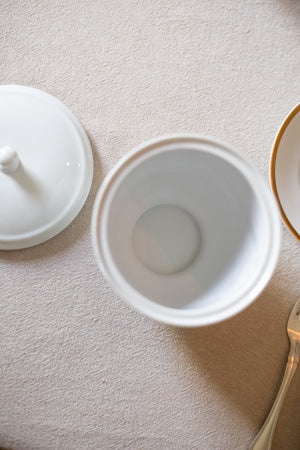 Vintage Small Neoclassical Serving Bowl with Lid