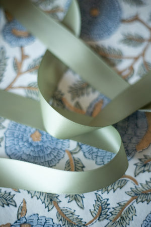 Double-Faced Satin Ribbon - 7/8" x 50 yds - Frosted Sage