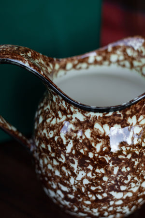 Vintage Brown Splatterware Pitcher/Jug